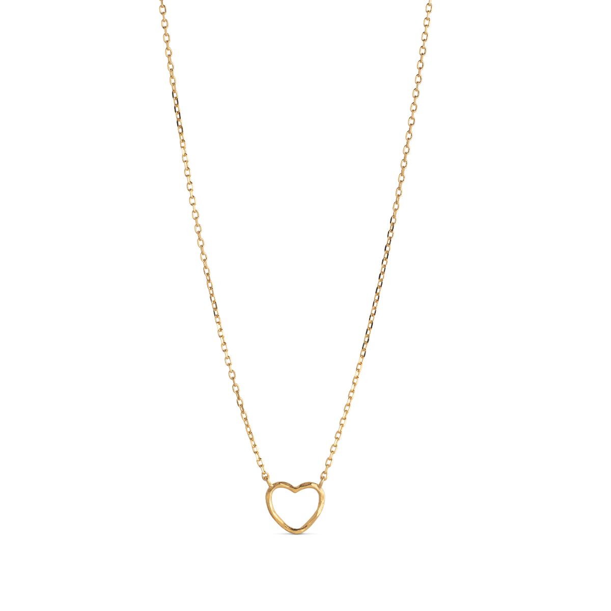 SØLV COLLIER ORGANISK HJERTE 40+5CM