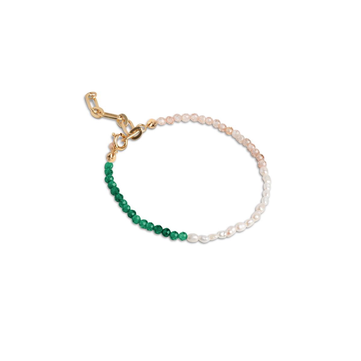 Enamel Gabriella Bracelet Forgyldt Sølv Armbånd med Perler Og Sten