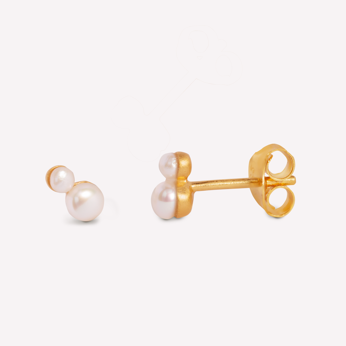 PEARL DOUBLE STUD - GP
