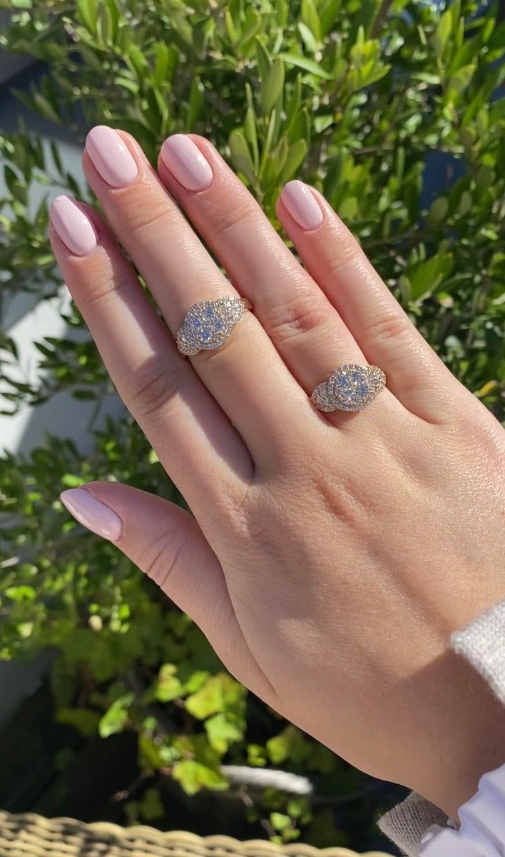 HENRIK ØRSNES ROSET RING I 14 KT GULD MED DIAMANTER 0,91 Carat W/SI