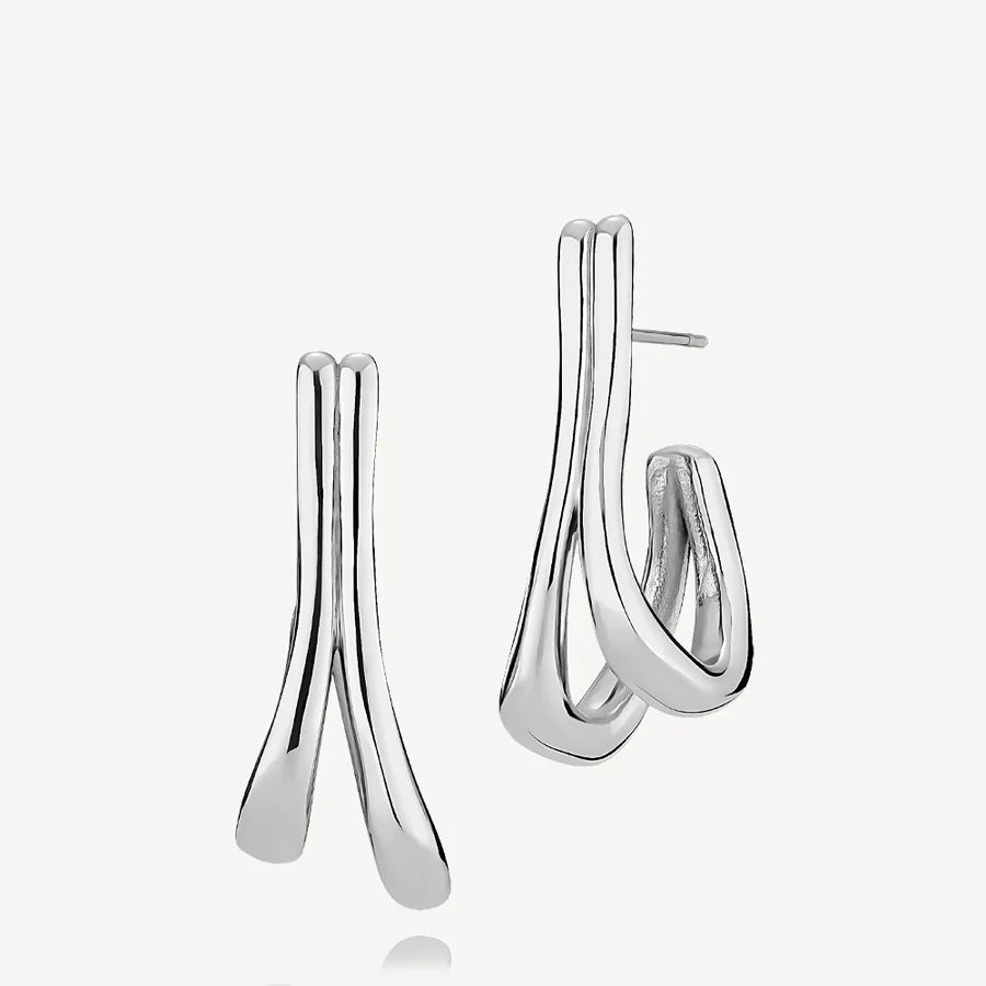 SIGNE KRAGH X SISTIE2ND - DOUBLE CREOLES STEEL