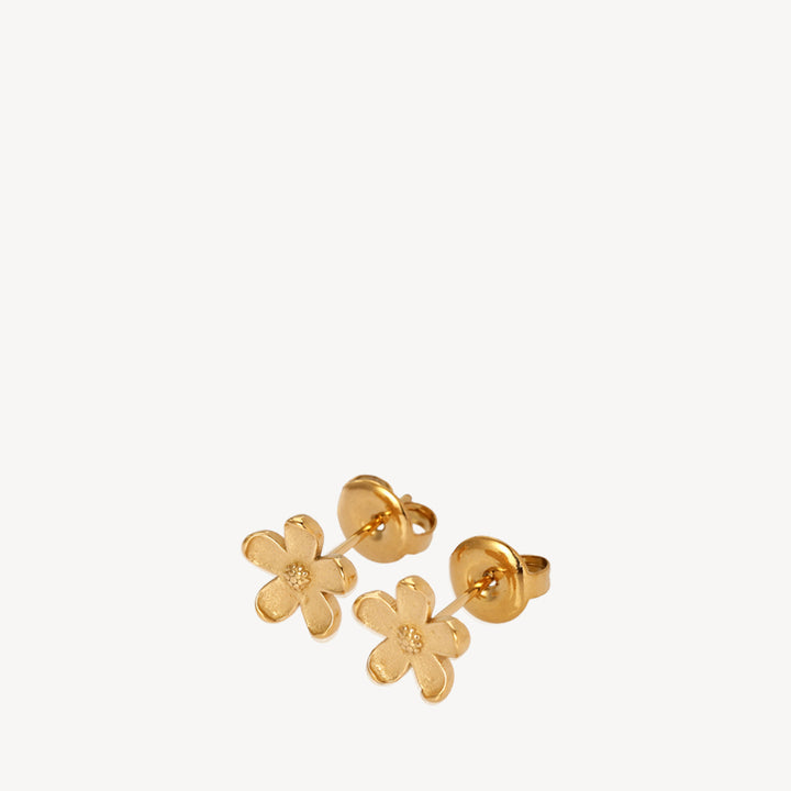 CAMELLIA - EARSTUDS GOLD-PLATED