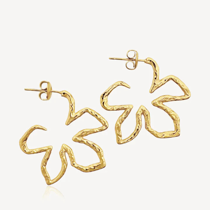 BLUMIE - ØRERINGE FORGYLDT