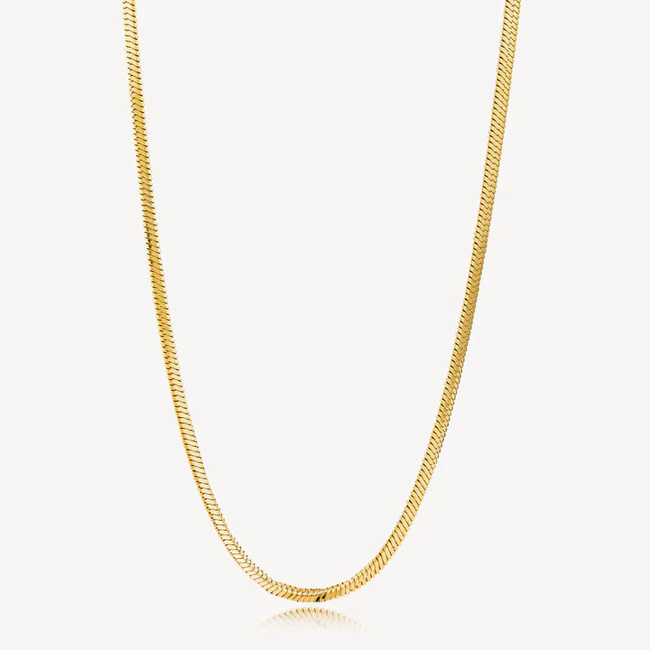 SNAKE - HALSKÆDE FORGYLDT 3 MM