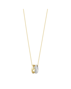 Fusion 18 Karat Guld Vedhæng fra Georg Jensen med Hvidguld og Diamanter 0,22 Carat TW/VS