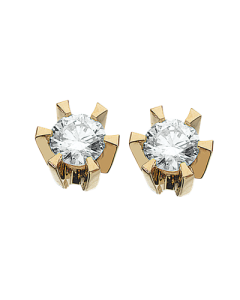 Prinsesse Ørestikker 0,18 ct. i 14 Karat Guld fra Scrouples 