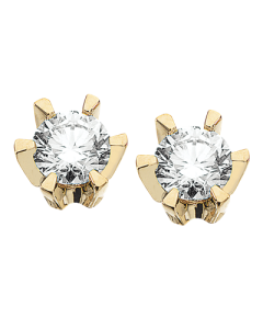 Prinsesse Ørestikker 0,42 ct. i 14 Karat Guld fra Scrouples 