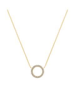 Henrik Ørsnes Design Cirkel Vedhæng i 14 Karat Guld med Diamanter 0,24 Carat TW/SI