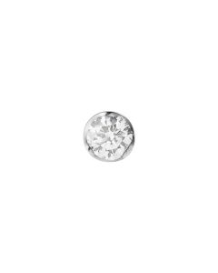 Signature Diamond 18 Karat Hvidguld Ørestik fra Georg Jensen med Diamant 0,20 Carat TW/VS