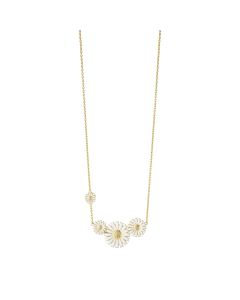Daisy Marguerit Forgyldt Sølv Halskæde fra Georg Jensen 