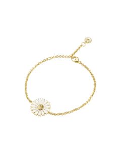 Georg Jensen Daisy Marguerit Forgyldt Sølv Armbånd 