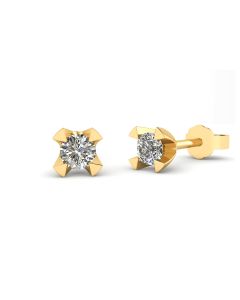  14 Karat Guld Ørestikker fra Smykkekæden med Diamanter 0,20 Carat TW/SI