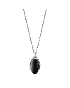 Georg Jensen Moonlight Blossom halskæde m/sort agat - sølv