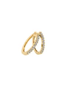 Smykkekæden Creol 14 Karat Guld Øreringe med Brillanter 0,12 Carat W/SI