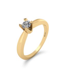 Smykkekæden 14 Karat Guld Ring med Diamant 0,15 Carat W/SI