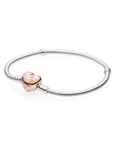 Pandora Moment Silver Bracelet Rose Heart 580719