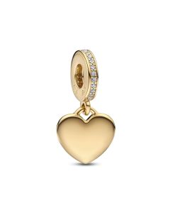 Moments Hjerte Forgyldt Sølv Charm fra Pandora 768761C01