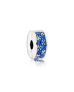 Pandora Blue Mosaic Shining Elegance Charm i Sterling Sølv 