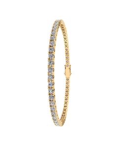 14KT. DIAMANT ARMBÅND M. CARAT 3,45 TW.SI