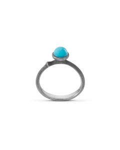 OLE LYNGGAARD LOTUS TINY RING MED TURKIS