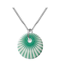 Scherning Splash Sea Green Halskæde i Sterling Sølv med Porcelæn 