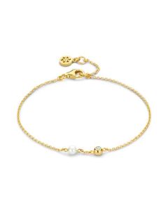 Lucky Bracelet Pearl Forgyldt Sølv Armbånd fra Spirit Icons med Ferskvandsperle 