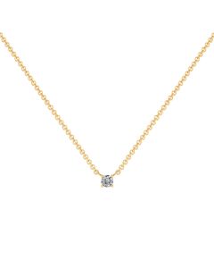  Diva Halskæde i 18 Karat Guld med Diamant 0,20 Carat TW/SI