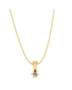 Henrik Ørsnes Design 14 Karat Guld Vedhæng med Brillant 0,05 Carat W/SI