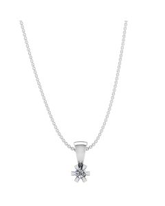 14KT VEDHÆNG M. DIAMANT 0,05 CARAT TW/SI