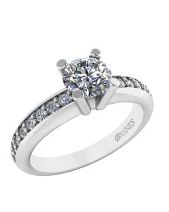 14KT HVIDGULD RING FIONA M. DIAMANTER