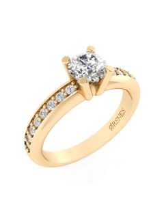 14KT GULD RING FIONA M. DIAMANTER