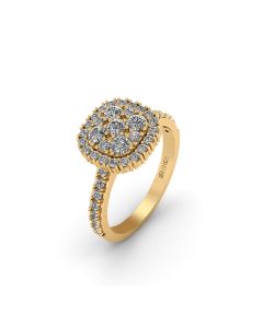 Henrik Ørsnes Design 14 Karat Guld Ring med Brillanter 0,68 Carat W/SI