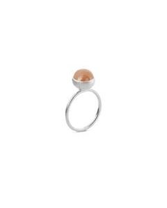  Sterling Sølv Ring fra Susanne Friis Bjørner med Peach Månesten 
