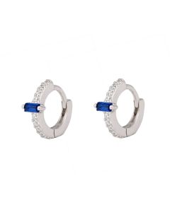 A Lemon Story Grace Medi Hoops Blue Sterling Sølv Øreringe 
