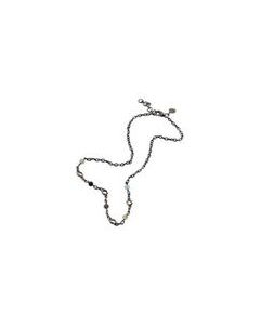 Zeus Stones Nature Sterling Sølv Halskæde fra By Birdie med 14 Karat Guld Samt Diverse Sten 