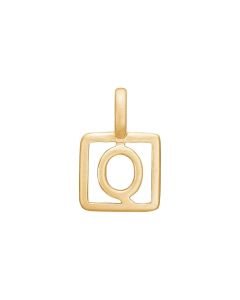 Enamel Bogstav O Forgyldt Sølv Vedhæng L15GM