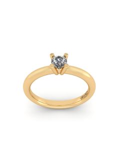 Henrik Ørsnes Design 14 Karat Guld Ring med Brillant 0,20 Carat W/SI