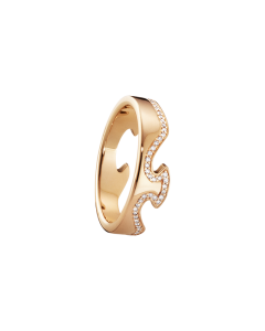 Fusion Ende 18 Karat Rosaguld Ring fra Georg Jensen med Brillanter 0,15 - 0,21 Carat TW/VS
