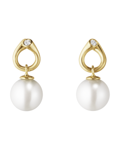 Georg Jensen Magic øreringe - 18 kt. guld med diamanter (0,04 ct.)