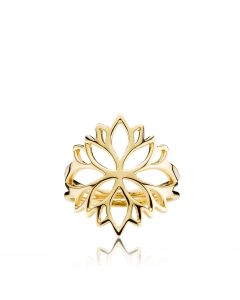 Izabel Camille Mie Moltke Lotusblomst Forgyldt Sølv Ring 