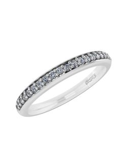 SMYKKEKÆDEN 14 KARAT HVIDGULDS RING MED 21 DIAMANTER