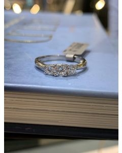 Smykkekæden 14 Karat Hvidguld Ring med Brillanter 0,60 Carat TW/SI